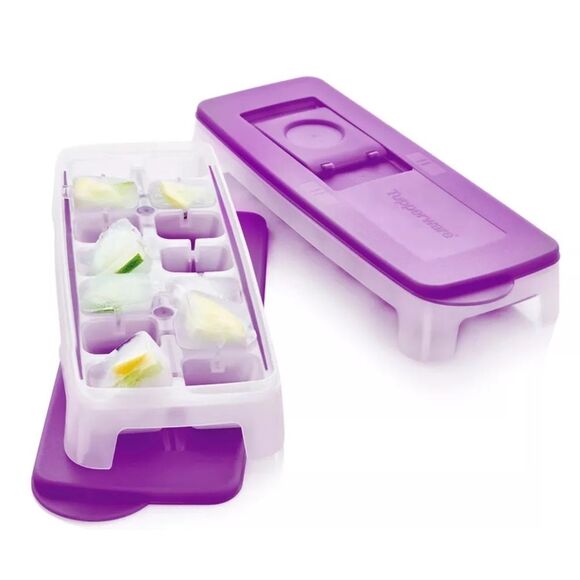 Tupperware Fresh & Pure Purple Ice Tray Set of 2 Brand NEW Rare Color - Picture 1 of 7